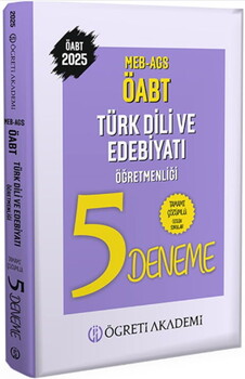  Öğreti Akademi 2025 KPSS ÖABT Türk Dili ve Edebiyatı Tamamı Çözümlü 5 Deneme