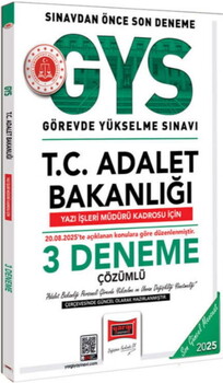  Yargı Yayınları 2025 T.C. Adalet Bakanlığı Yazı İşleri Müdürü Kadrosu İçin 3 Deneme