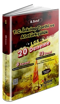  Aydın Yayınları 8. Sınıf LGS İnkılap Tarihi ve Atatürkçülük 20 Deneme