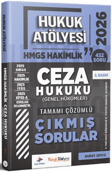  Dizgi Kitap 2026 Hukuk Atölyesi HMGS Hakimlik Ceza Hukuku Genel Hükümler Çıkmış Sorular