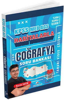  Dizgi Kitap 2026 KPSS MEB AGS Haritalarla Coğrafya Tamamı Video Çözümlü Soru Bankası