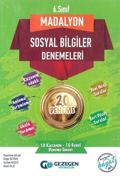 Gezegen Yayınları 6. Sınıf Madalyon 20li Sosyal Bilgiler Denemeleri