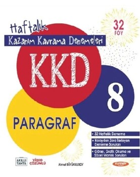  Kurmay ELT 8. Sınıf Paragraf KKD Haftalık Kazanım Kavrama Denemeleri