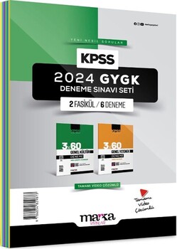  Marka Yayınları  KPSS Genel Yetenek Genel Kültür Deneme Sınavı Seti 2 Fasikül 6 Deneme