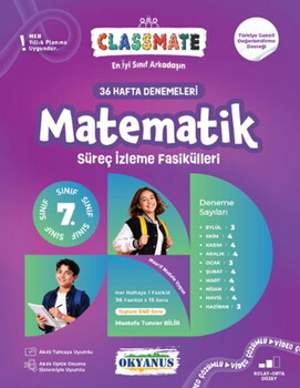Okyanus Yayınları 7. Sınıf Matematik Classmate 36 Hafta Denemeleri Süreç İzleme Fasikülleri