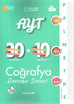  Palme Yayınları AYT Coğrafya Palmetre 30+10 Deneme Sınavı