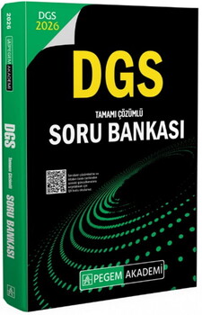  Pegem Yayınları 2026 DGS Tamamı Çözümlü Soru Bankası