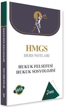  Yetki Yayınları 2026 Hukuk Felsefesi ve Hukuk Sosyolojisi HMGS Ders Notları