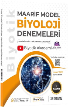  Biyotik Yayınları Üniversiteye Hazırlık Biyoloji Maarif Model Denemeleri