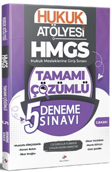  Dizgi Kitap 2026 Hukuk Atölyesi HMGS Hukuk Mesleklerine Giriş Sınavı Tamamı Çözümlü 5 Deneme Sınavı