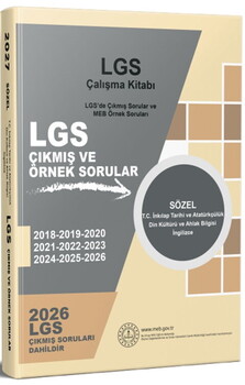 Dizgi Kitap 2027 MEB LGS Sözel İnkılap Tarihi ve Din Kültürü Çalışma Kitabı Çıkmış Sorular ve Örnek Sorular