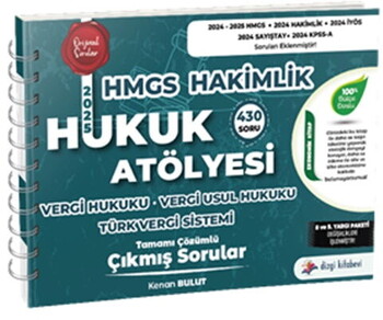  Dizgi Kitap Hukuk Atölyesi Hakimlik HMGS Hukuk Mesleklerine Giriş Sınavı Vergi Hukuku Tamamı Çözümlü Çıkmış Sorular
