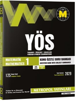 Metropol Yayınları TR YÖS Matematik Konu Özetli Soru Bankası İleri Seviye