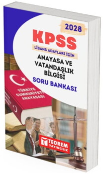  Teorem Yayınları 2028 KPSS Lisans Anayasa ve Vatandaşlık Bilgisi Soru Bankası