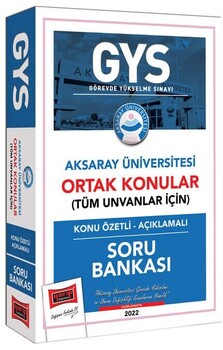  Yargı Yayınları Aksaray Üniversitesi GYS Konu Özetli Açıklamalı Soru Bankası