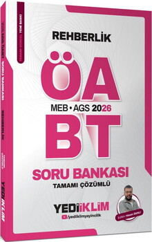 Yediiklim 2026 MEB AGS ÖABT Rehberlik Tamamı Çözümlü Soru Bankası