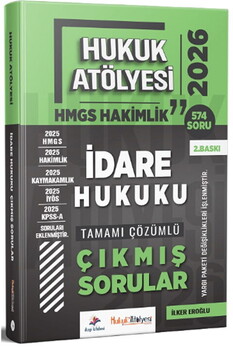  Dizgi Kitap 2026 Hukuk Atölyesi HMGS Hakimlik İdare Hukuku Çıkmış Sorular