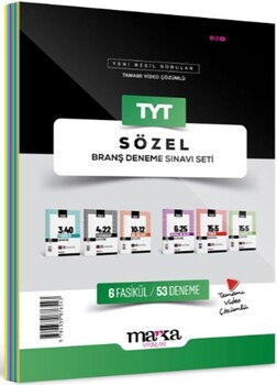  Marka Yayınları TYT Sözel Branş Deneme Sınavı Seti 6 Fasikül 53 Deneme