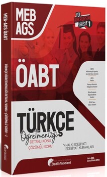  Özdil Akademi ÖABT MEB AGS Türkçe 1. Kitap Halk Edebiyatı Edebiyat Kuramları Konu Anlatımlı Soru Bankası