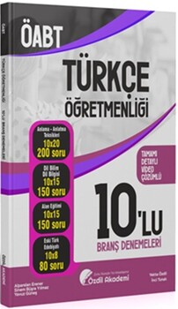  Özdil Akademi ÖABT Türkçe Öğretmenliği 10 Deneme