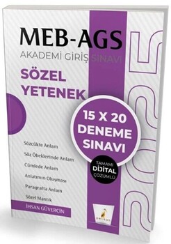  Pelikan Yayınları 2025 MEB AGS Sözel Yetenek 15 x 20 Deneme