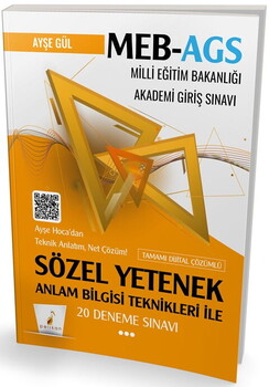  Pelikan Yayınları MEB AGS Hazırlık Anlam Bilgisi Teknikleri ile Sözel Yetenek 20 Deneme Sınavı