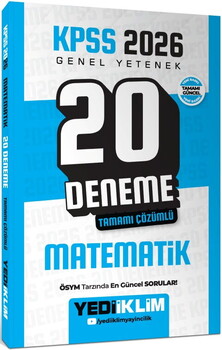  Yediiklim 2026 KPSS Genel Yetenek Matematik Tamamı Çözümlü 20 Deneme