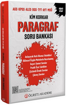  Öğreti Akademi AGS KPSS ALES DGS TYT AYT MSÜ Paragraf Soru Bankası