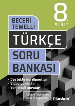  Tudem Yayınları 8. Sınıf Türkçe Beceri Temelli Soru Bankası