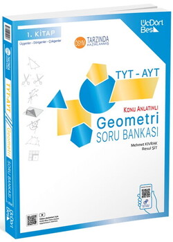  ÜçDörtBeş Yayınları TYT AYT Geometri Soru Bankası 1. Kitap