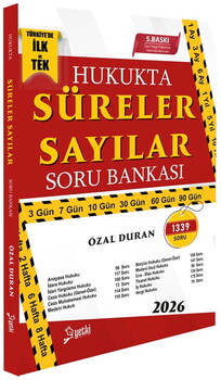  Yetki Yayınları Hukukta Süreler Sayılar Soru Bankası