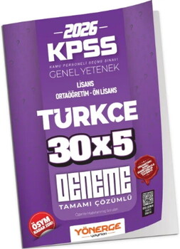 Yönerge Yayınları 2026 KPSS Türkçe İLELEBET 30x5 Deneme