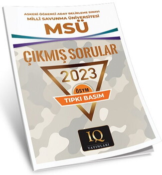 IQ Yayınları MSÜ 2023 Çıkmış Sorular Tıpkı Basım