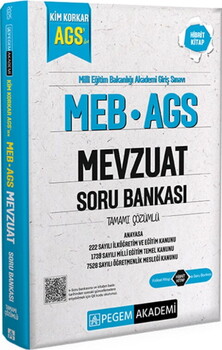  Pegem Yayınları 2025 Kim Korkar MEB AGS Mevzuat Anayasa Soru Bankası