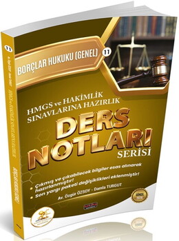  Savaş Yayınları HUKAL HMGS HAKİMLİK Borçlar Hukuku Genel Hükümler Ders Notları