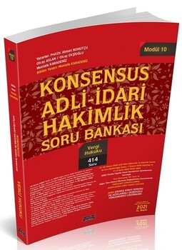  Savaş Yayınları KONSENSUS Adli İdari Hakimlik Vergi Hukuku Soru Bankası Modül 10