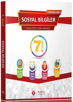  Sonuç Yayınları 7. Sınıf Sosyal Bilgiler Kazanım Merkezli Soru Kitapçığı Seti Yenilenmiş Baskı