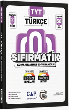 Çap Yayınları TYT Türkçe Sıfırmatik Konu Anlatımlı Soru Bankası