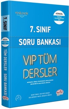  Editör Yayınları 7. Sınıf VİP Tüm Dersler Soru Bankası