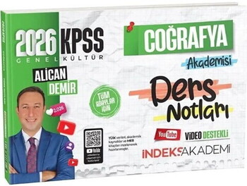  İndeks Akademi 2026 KPSS Coğrafya Akademisi Video Ders Notları