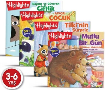  Kırmızı Beyaz Yayınları Sticker Bulmacalı Hikayeler 4 lü Set