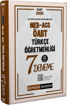  Pegem Yayınları 2026 MEB AGS ÖABT Türkçe Öğretmenliği Tamamı Çözümlü 7 Deneme