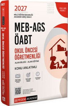  Pegem Yayınları 2027 MEB AGS ÖABT Okul Öncesi Öğretmenliği
