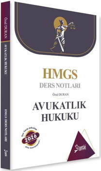  Yetki Yayınları 2026 Avukatlık Hukuku HMGS Ders Notları
