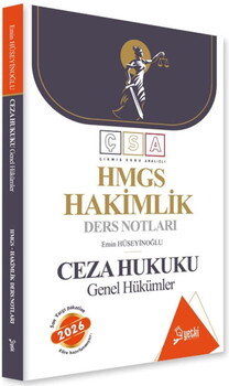  Yetki Yayınları 2026 Hakimlik Ceza Hukuku Genel Hükümler Ders Notları