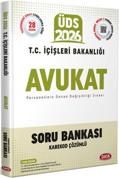 Data Yayınları 2026 ÜDS T.C. İçişleri Bakanlığı Avukat Soru Bankası