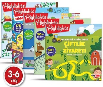  Dikkat Atölyesi Yayınları Sticker Eğlenceli Etkinliklerle Hikayeli Bulmaca 5 li Set