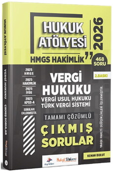  Dizgi Kitap 2026 Hukuk Atölyesi HMGS Hakimlik Vergi Vergi Usul Hukuku Türk Vergi Sistemi Çıkmış Sorular
