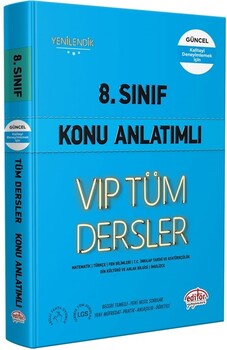  Editör Yayınları 8. Sınıf VİP Tüm Dersler Konu Anlatımlı