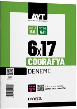  Marka Yayınları AYT Coğrafya 6x17 Deneme